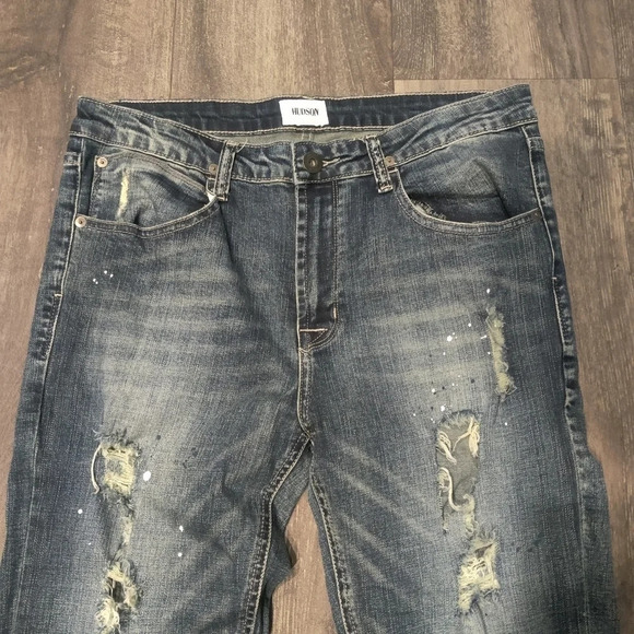 Hudson Boys Kaite Paint Splatter Destroyed Slim Jean - Picture 2 of 6